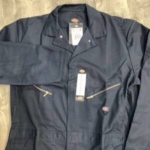 New Dickies Work Coveralls Men's XL T Big and Tall Navy Long Sleeve Deluxe NWT